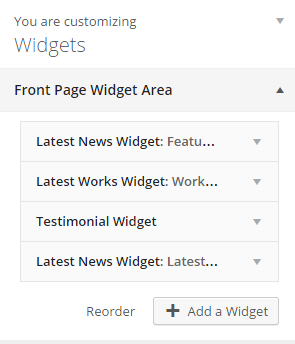Front-page-widgets